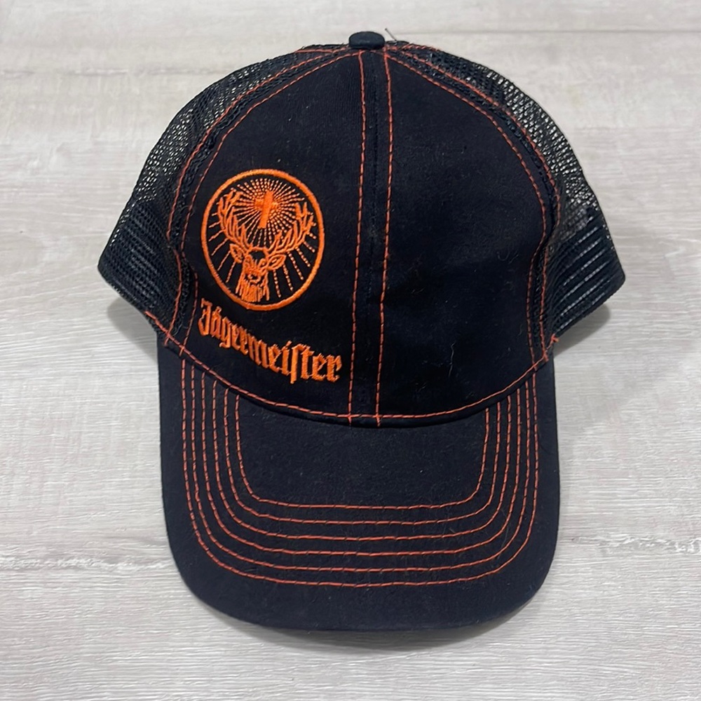 Jäegermeister Black and Orange Trucker Hat